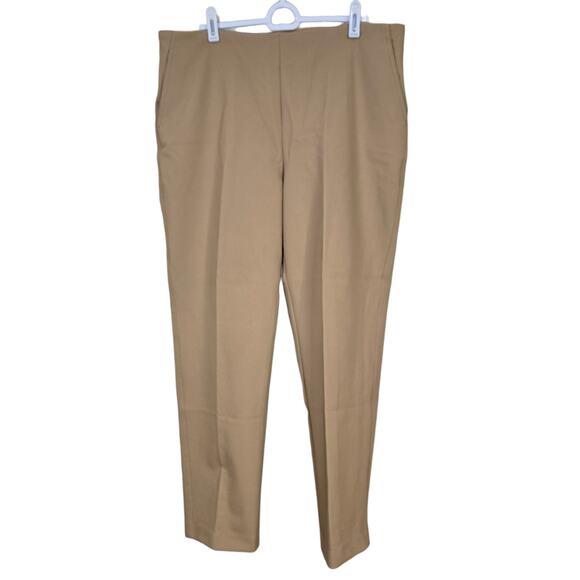 Women's Rachel Zoe Beige Khaki Pull On Dress Pants Elastic Waist | Size 12 - Picture 1 of 10